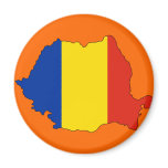 Romania flag map refrigerator magnets