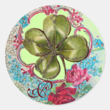 ROMANTICA/STS PATRICK SHAMROCKMONOGRAM RUND KLISTERMÄRKE