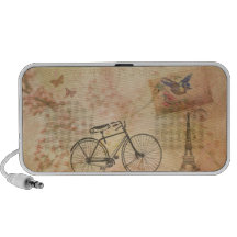 Romantisk vintageSpringtime i Paris Collage Notebook Högtalarsystem