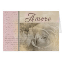 Romantiska Amore Hälsnings Kort
