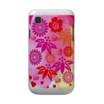 Romantiskt Samsung galaxfall med hjärtor & blommor Samsung Galaxy S Case