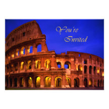 Rome Colosseum på natten är du inbjuden Individuella Inbjudningskort