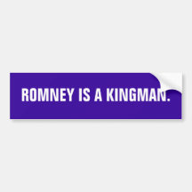Romney är en Kingman. Bildekal