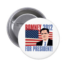 Romney för presidenten 2012 knapp med nål