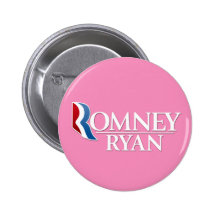 Romney Ryan 2012 - gulliga flickaktigt rosor Knappar