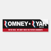 Romney/Ryan 2012 - vi är rika! Bildekal
