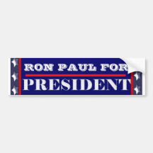 Ron Paul president 2012 SKRÄDDARSY Bildekal