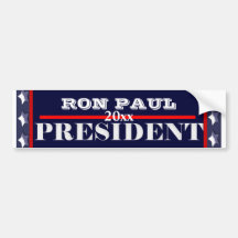 Ron Paul president 2012 SKRÄDDARSY Bildekal