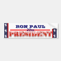 Ron Paul president 2012 SKRÄDDARSY Bildekal