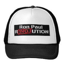 Ron Paul revolution i mörk skjorta Trucker Kepsar