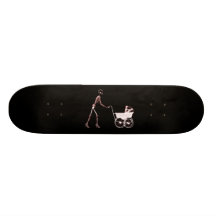 RÖNTGA DEN RÖDA SKELETT- KVINNAN & BARNVAGNEN - SKATE BOARDS