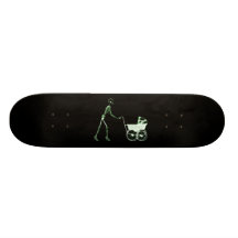 RÖNTGA DEN SKELETT- KVINNAN & BARNVAGNEN - GRÖNT SKATE BOARD DECKS