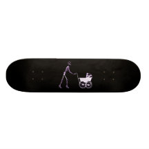 RÖNTGA DEN SKELETT- KVINNAN & BARNVAGNEN - LILA SKATE BOARD DECK