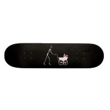 RÖNTGA DEN SKELETT- KVINNAN & BARNVAGNEN - ROSA SKATEBOARDS