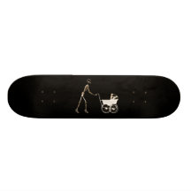 RÖNTGA DEN SKELETT- KVINNAN & BARNVAGNEN - SEPIA SKATEBOARDS