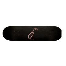 RÖNTGA RÖD SKELETT- SITTA FÖR VALPHUNDEN - SKATE DECK