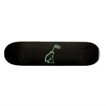 RÖNTGA SKELETT- SITTA FÖR VALPHUNDEN - GRÖNT SKATEBOARD DECK