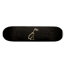 RÖNTGA SKELETT- SITTA FÖR VALPHUNDEN - SEPIA ANPASSAD SKATE BOARD