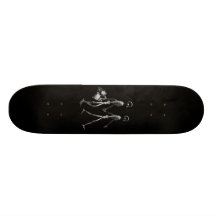 RÖNTGA VISIONSKELETT KOPPLAR IHOP RESANDE B&W SKATE BOARD