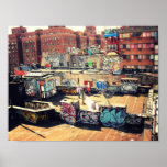 Rooftopgrafitti i Chinatown Print