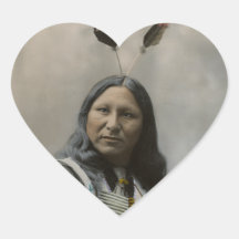 Rop på den Oglala Sioux indier 1899 Hjärtklistermärken