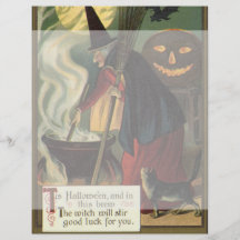 Rörd magisk kittel för vintageHalloween häxa Flyg Blad