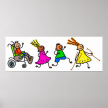Rörelsehindrada ungar posters