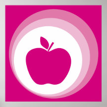 rosa äpple posters