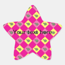Rosa argylesköldpaddamönster klistermärken