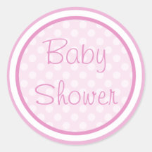 Rosa baby showerklistermärkear