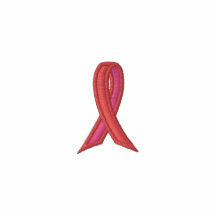 Rosa band - bröstcancermedvetenhet broderad pikétröja