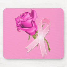 Rosa band med rosa *Breastcancermedvetenhet * Musmatta