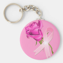 Rosa band med rosa *Breastcancermedvetenhet * Nyckelringar