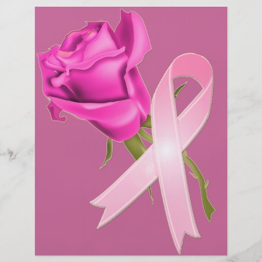 Rosa band med rosa *Breastcancermedvetenhet * Flygblad Designs