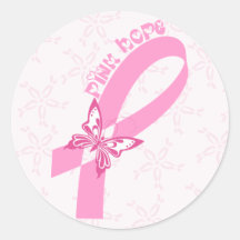 Rosa bandbröstcancermedvetenhet klistermärke