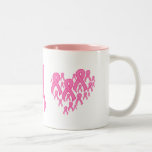 Rosa bandhjärta kaffe mugg