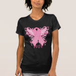 Rosa bandkärlekvingar tshirts