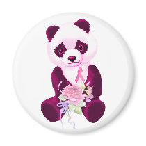 Rosa bandPandabjörn magneter