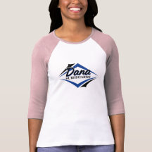 Rosa baseballskjorta för damer t-shirt