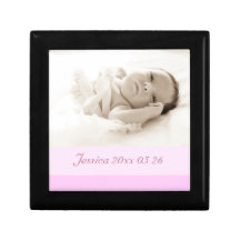 Rosa beställnings- babyfotominnessak Giftbox