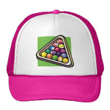 Rosa biljard trucker keps