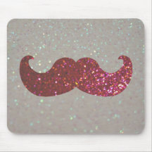 Rosa Bling mustasch (grafiskt Fauxglitter) Musmatta