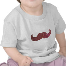 Rosa Bling mustasch (grafiskt Fauxglitter) T-shirt