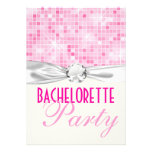 rosa bling party för diskognistrabachelorette inbjudan