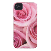 Rosa blom- fodral för roiphone 4/4s iPhone 4 hud