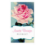 Rosa blomsterhandlarevisitkort för vintage