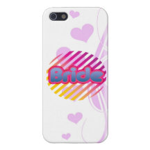 rosa brud som är bachelorettebröllopbrudens sida iPhone 5 fodraler