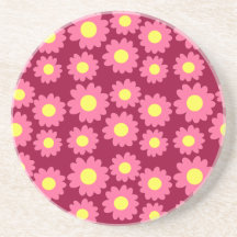 Rosa daisy glasunderlägg