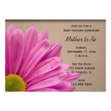 Rosa daisybaby showerinbjudan