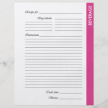 Rosa DRYCK 2 sid receptsidor Personliga Flygblad